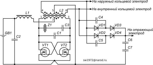 Схема, согласно которой собран макет