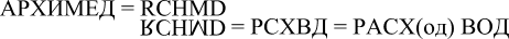 Архимед = РасхВод (Расчетчик Вод)
