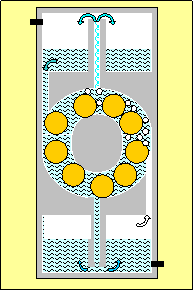 Клепсидра Герона (в разрезе)