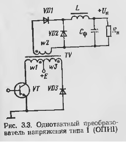 Функциональная схема однотактника с рекуперацией.